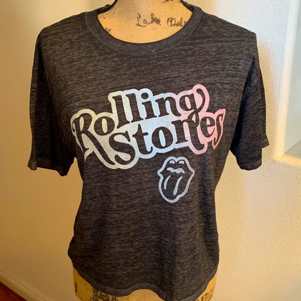 🛍 Anthropologie grey crop top M - Picture 1 of 4